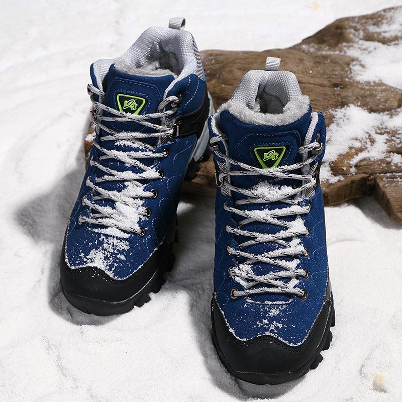 Mens Fur Lined Snow Boots - Comfortable Non-Slip Winter Ankle Shoes