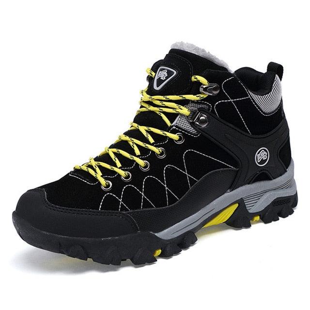 Mens Fur Lined Snow Boots - Comfortable Non-Slip Winter Ankle Shoes