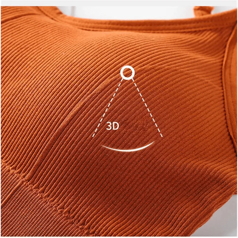 Women's V-Neck Cropped Sports Bra