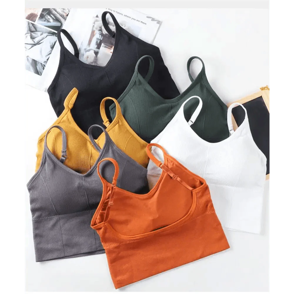 Women's V-Neck Cropped Sports Bra