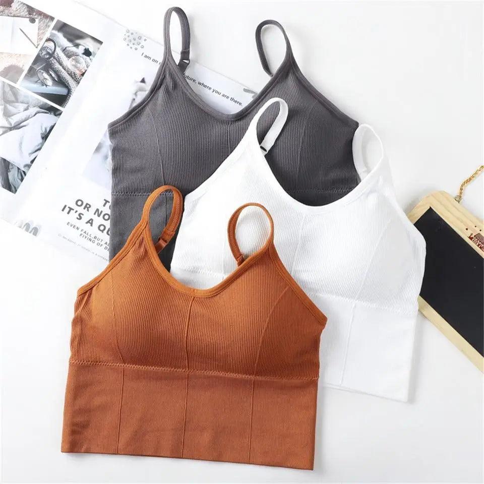 Women's V-Neck Cropped Sports Bra