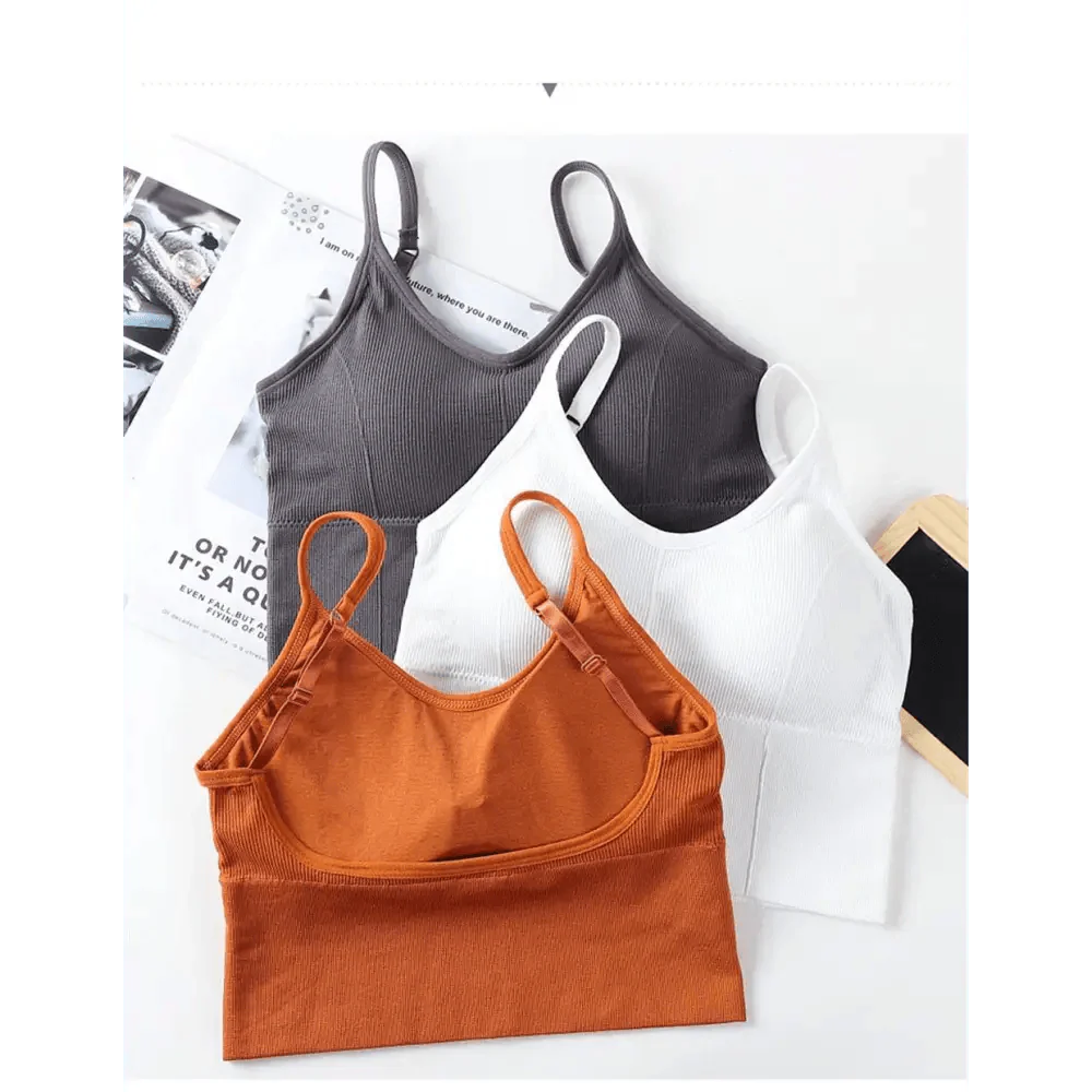 Women's V-Neck Cropped Sports Bra