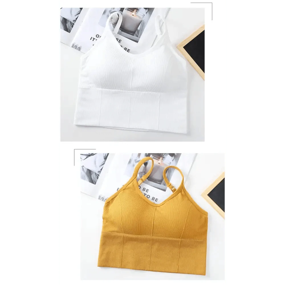 Women's V-Neck Cropped Sports Bra