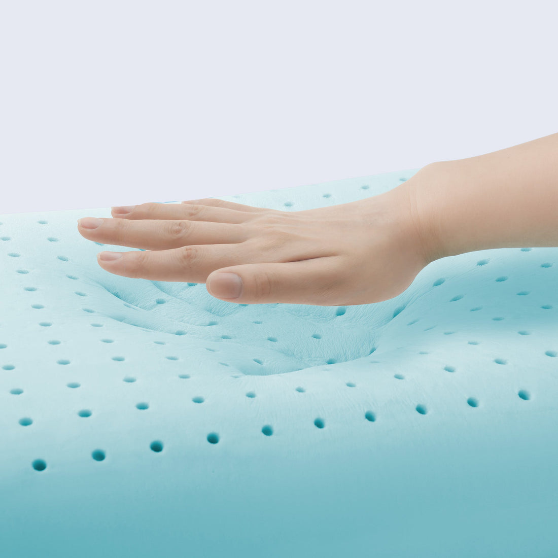 Cooling Memory Foam Pillow Perforated Breathable Bed Support - Image 5