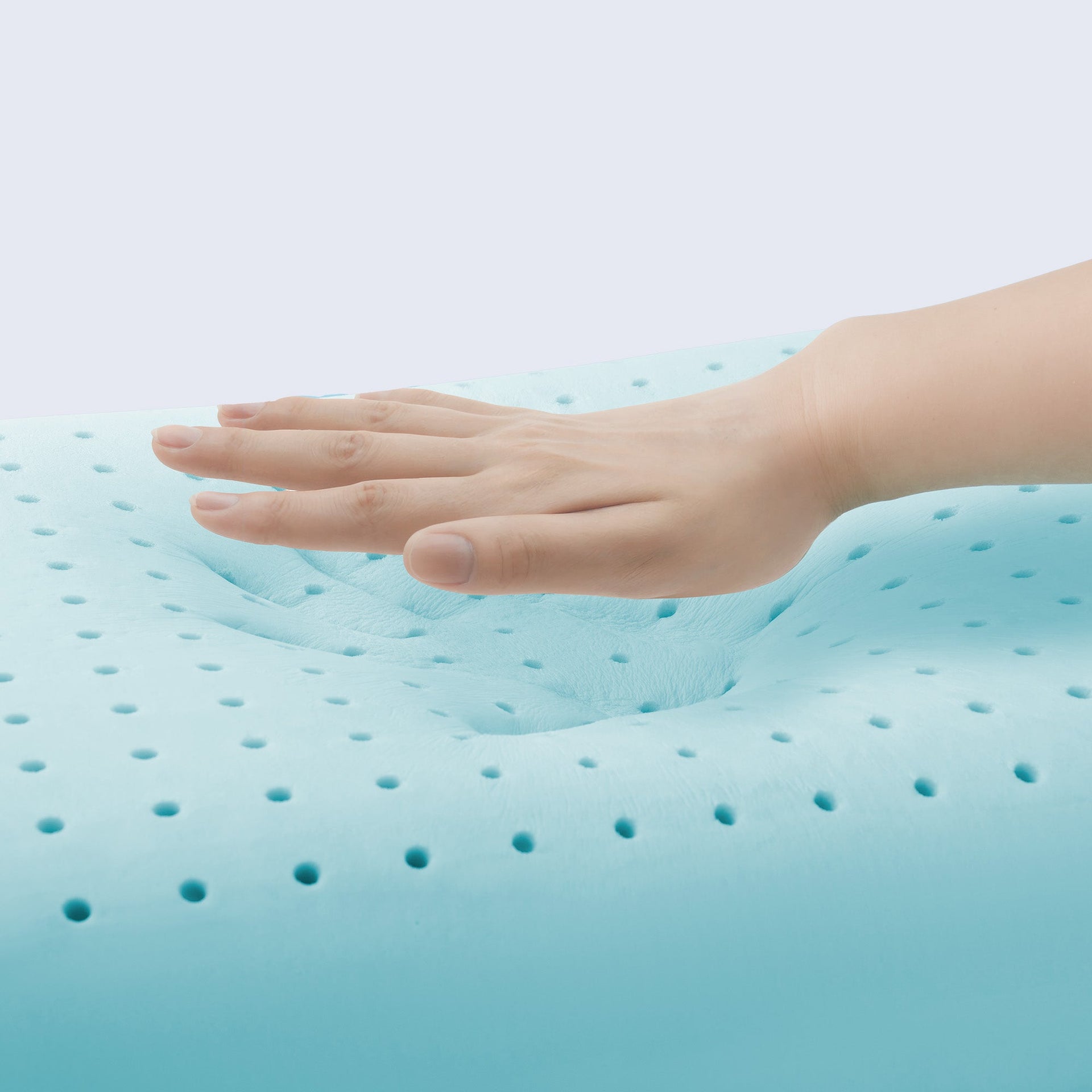 Cooling Memory Foam Pillow Perforated Breathable Bed Support - Image 5
