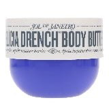 Sol de Janeiro Delicia Drench Body Butter 8 oz jar in vibrant blue and white packaging