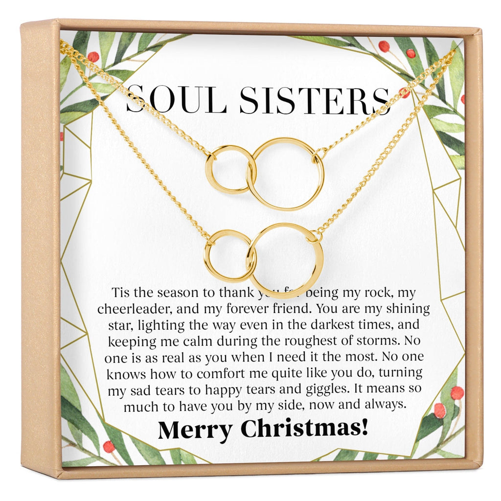 Soul Sisters Christmas Double Circles Necklace Set