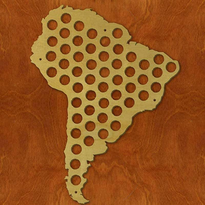 South America Beer Cap Map