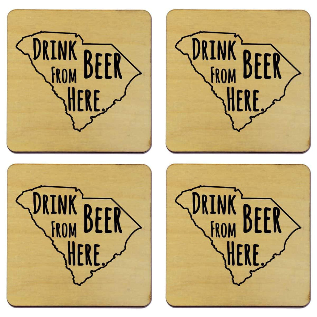 South Carolina Drink Beer From Here Coasters
