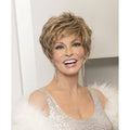 Professional and elegant Sparkle Elite wig shown in blonde and brown shades.
