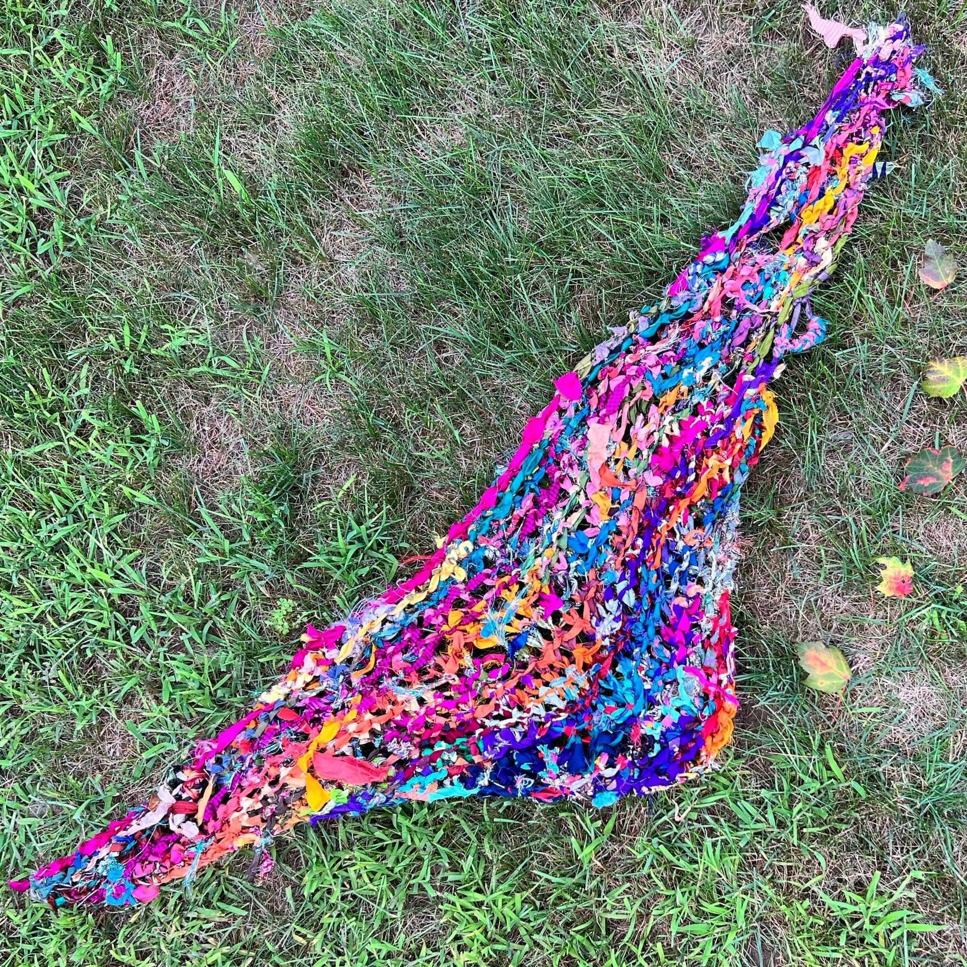Sparkle Me Bohemian Knit Shawl Kit - Vibrant Multi-Colored DIY