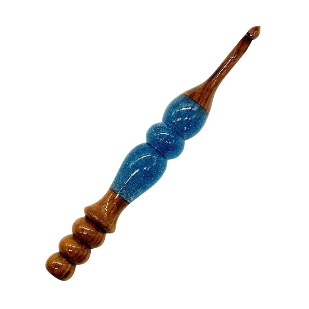 Sparkle Rosewood Crochet Hook - Handcrafted Artisan Size 7