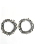 Traditional oxidised silver anklet with classic cultural motifs
