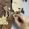 Special event wooden marks for pinning on a world map