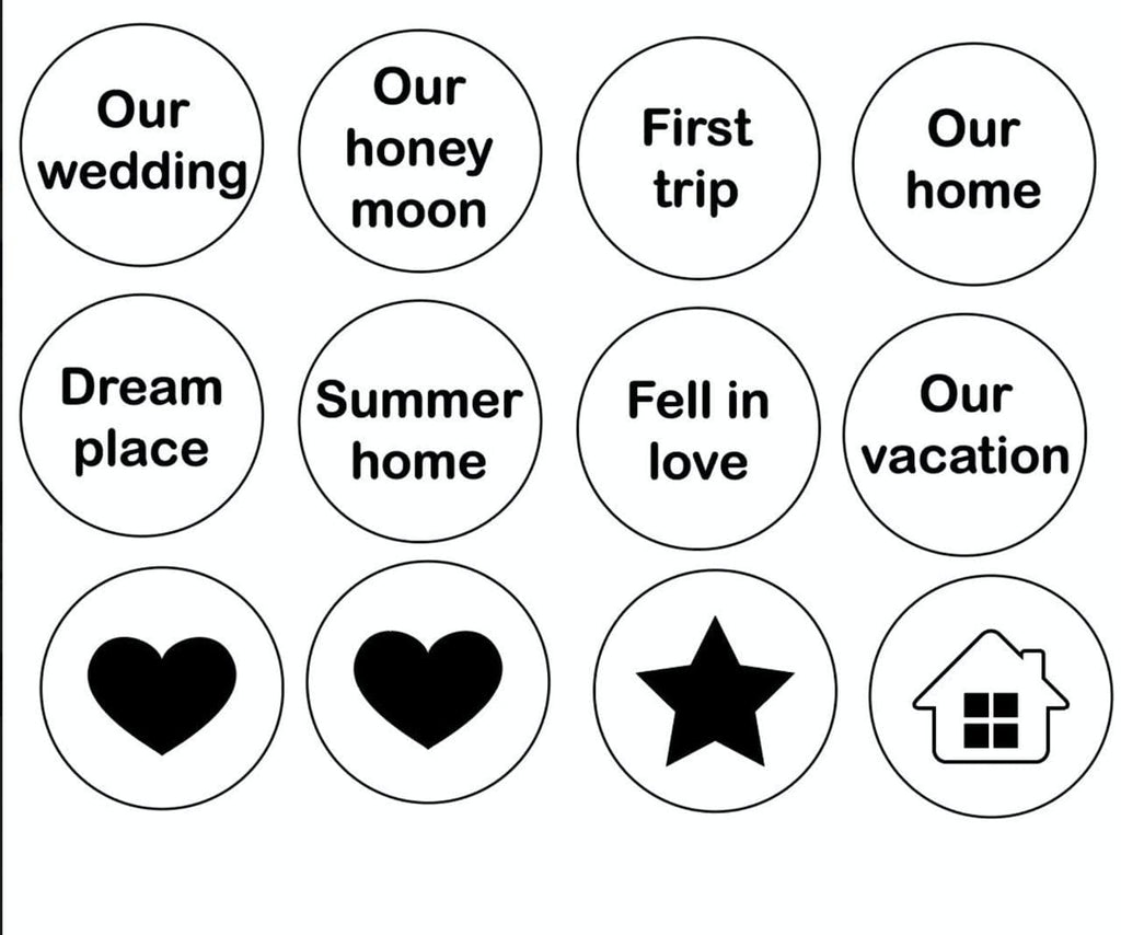 Special Event Marks for Wooden World Maps Minimalist Decor