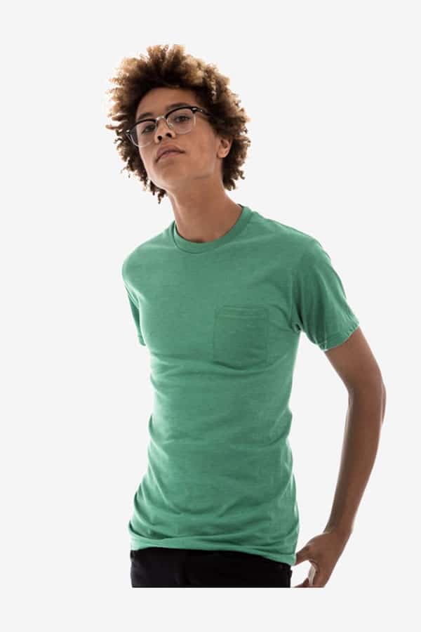 Bi-Blend Short Sleeve Pocket Crewneck T-Shirt for Men