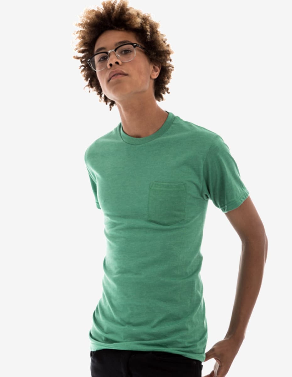 Bi-Blend Short Sleeve Pocket Crewneck T-Shirt for Men