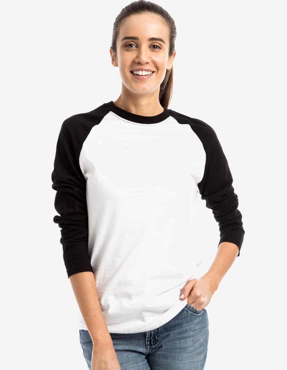 Three-Quarter Sleeve Raglan Baseball Shirt with Scalloped Hem - Image 7