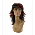 Stylish Spirit synthetic wig featuring bold black and red tones for an edgy, alternative fashion look