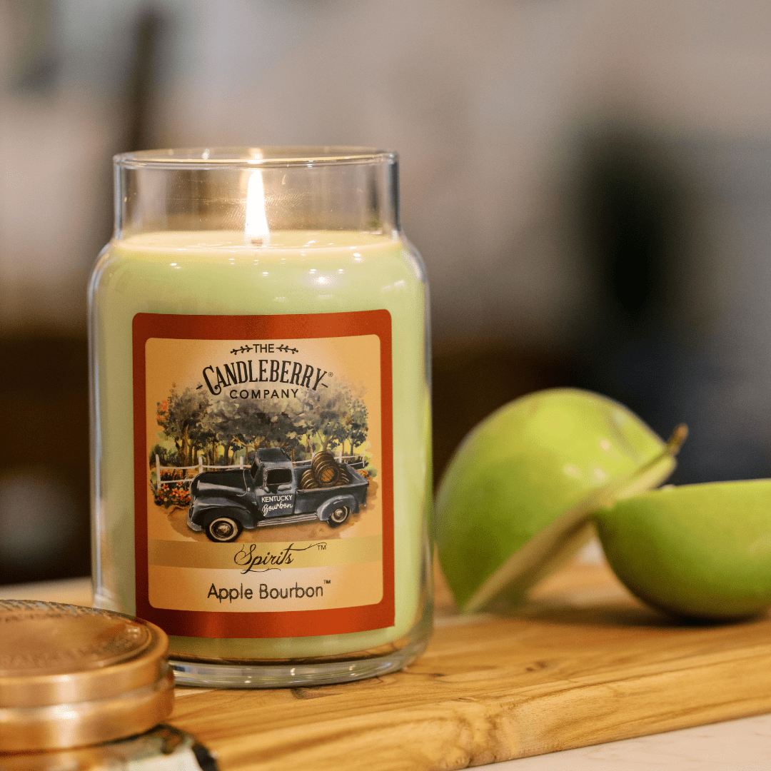 SPIRITS Apple Bourbon Large Jar Candle | Farmhouse Scent