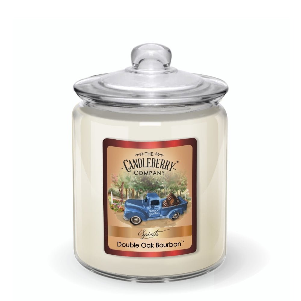 SPIRITS Double Oak Bourbon 3-Wick Candle | Glass Candy Jar