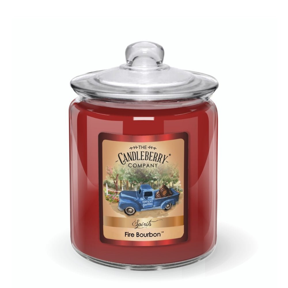 Fire Bourbon 3-Wick Candy Jar Candle | Spiced Glass