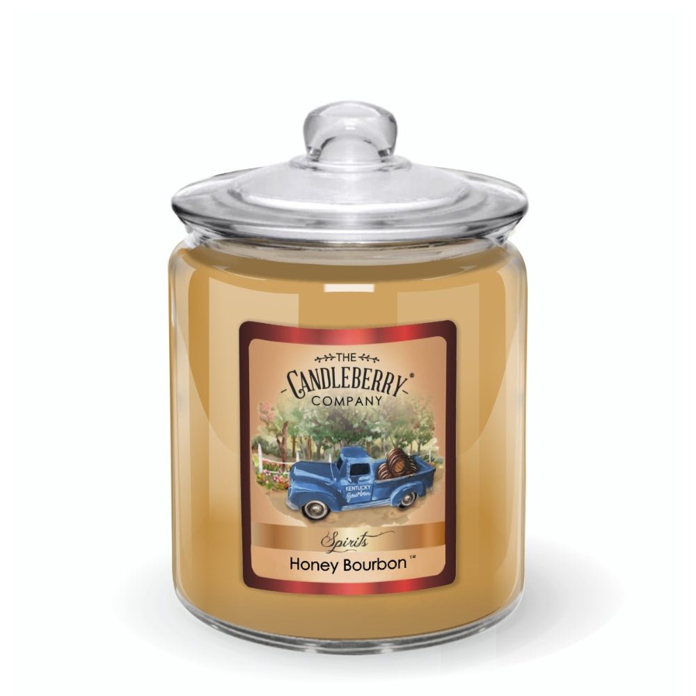 Honey Bourbon 3-Wick Candle | Amber Glass Candy Jar