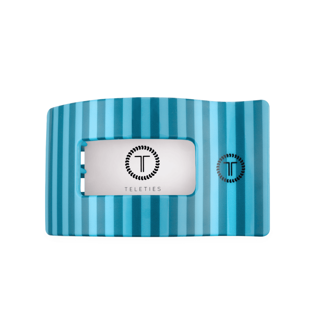 Splash Zone Large Flat Rectangle Hair Clip in Blue