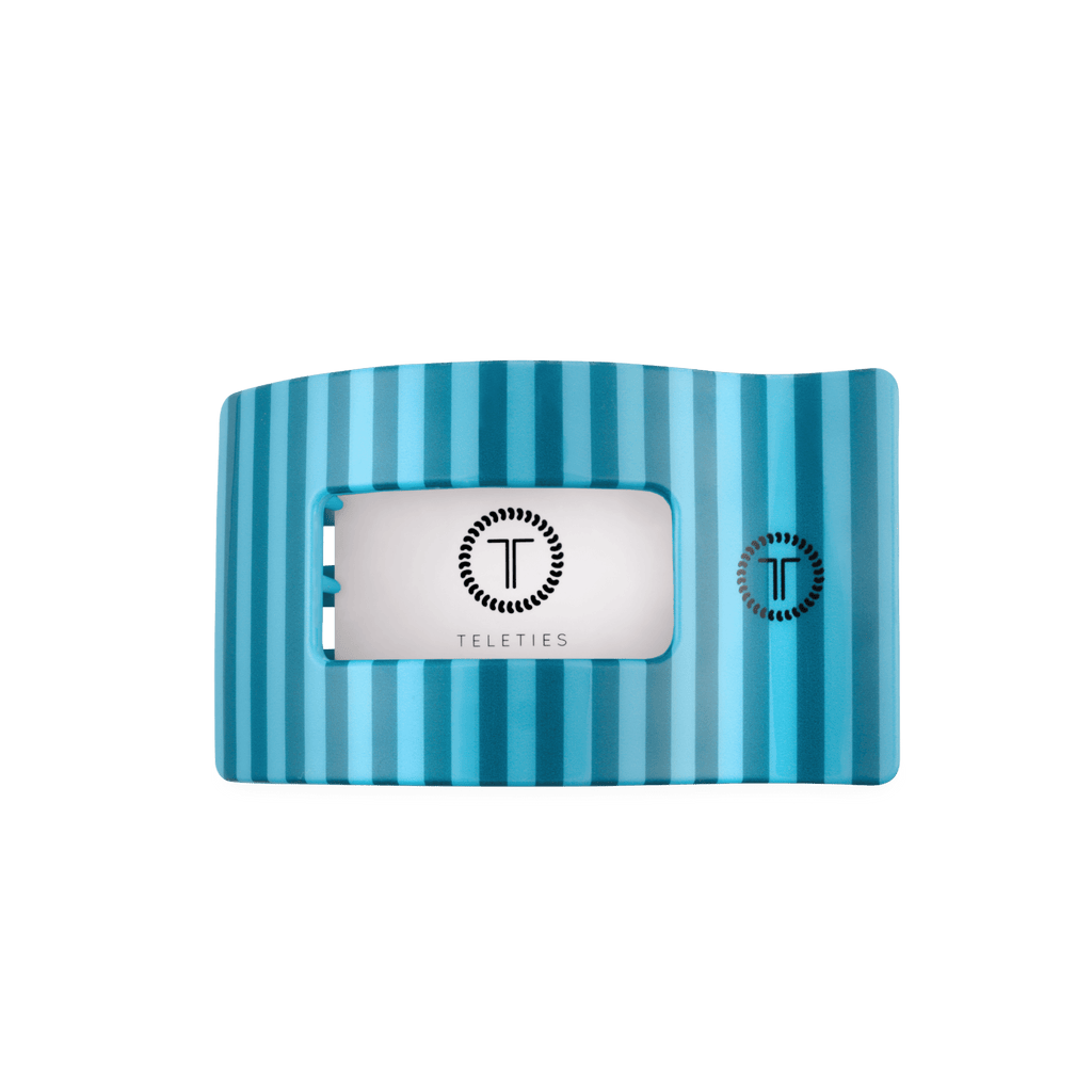 Splash Zone Medium Flat Rectangle Hair Clip in Blue