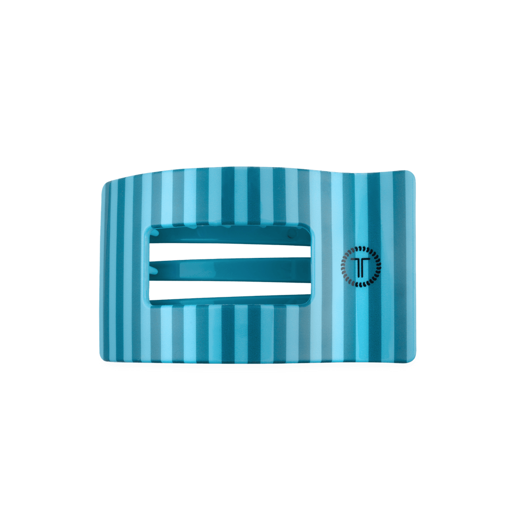 Splash Zone blue medium flat rectangle hair clip