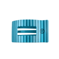 Splash Zone blue medium flat rectangle hair clip