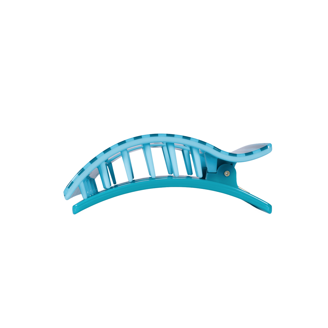 Splash Zone Medium Flat Rectangle Hair Clip in Blue