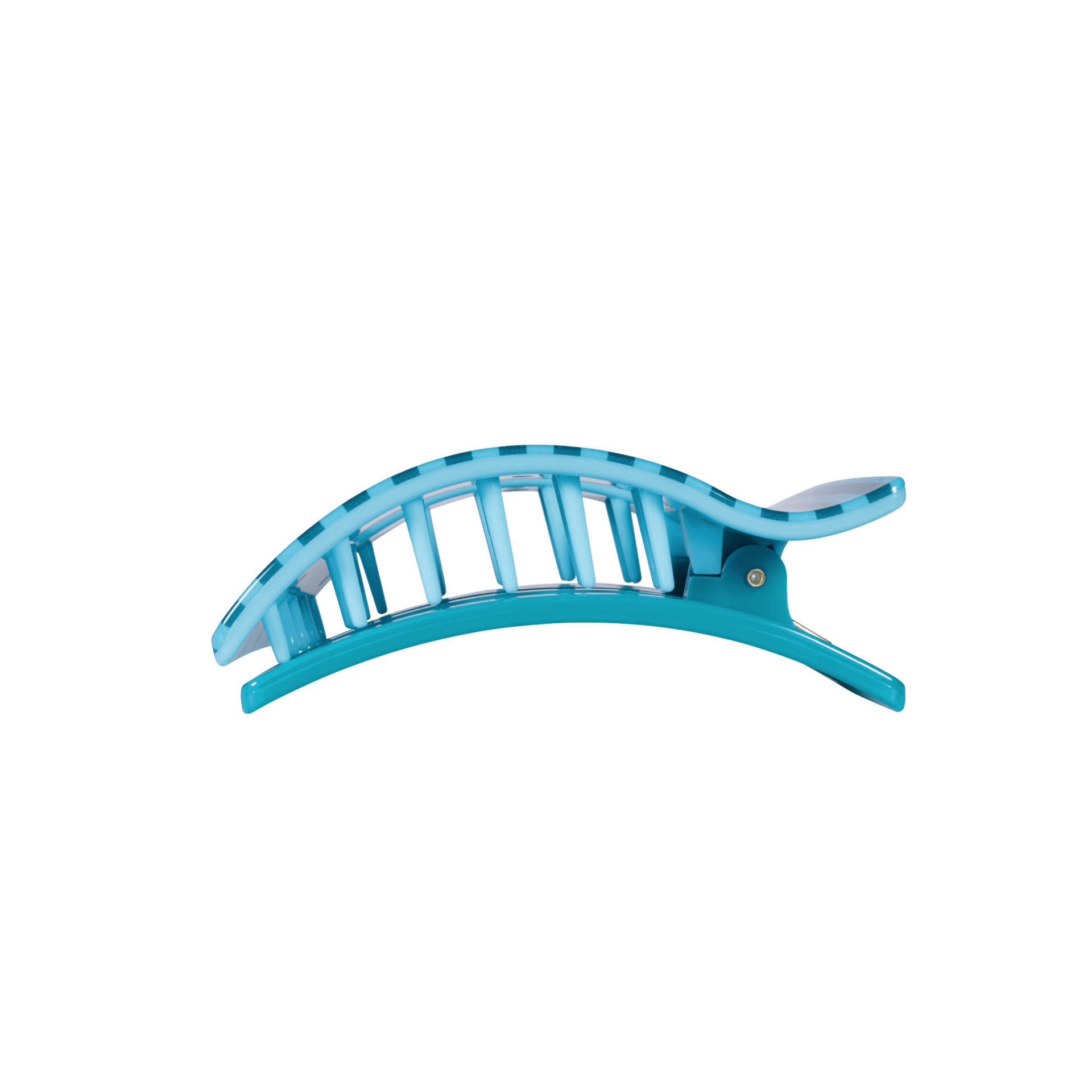 Splash Zone Medium Flat Rectangle Hair Clip in Blue