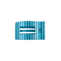 Small blue flat rectangle hair clip