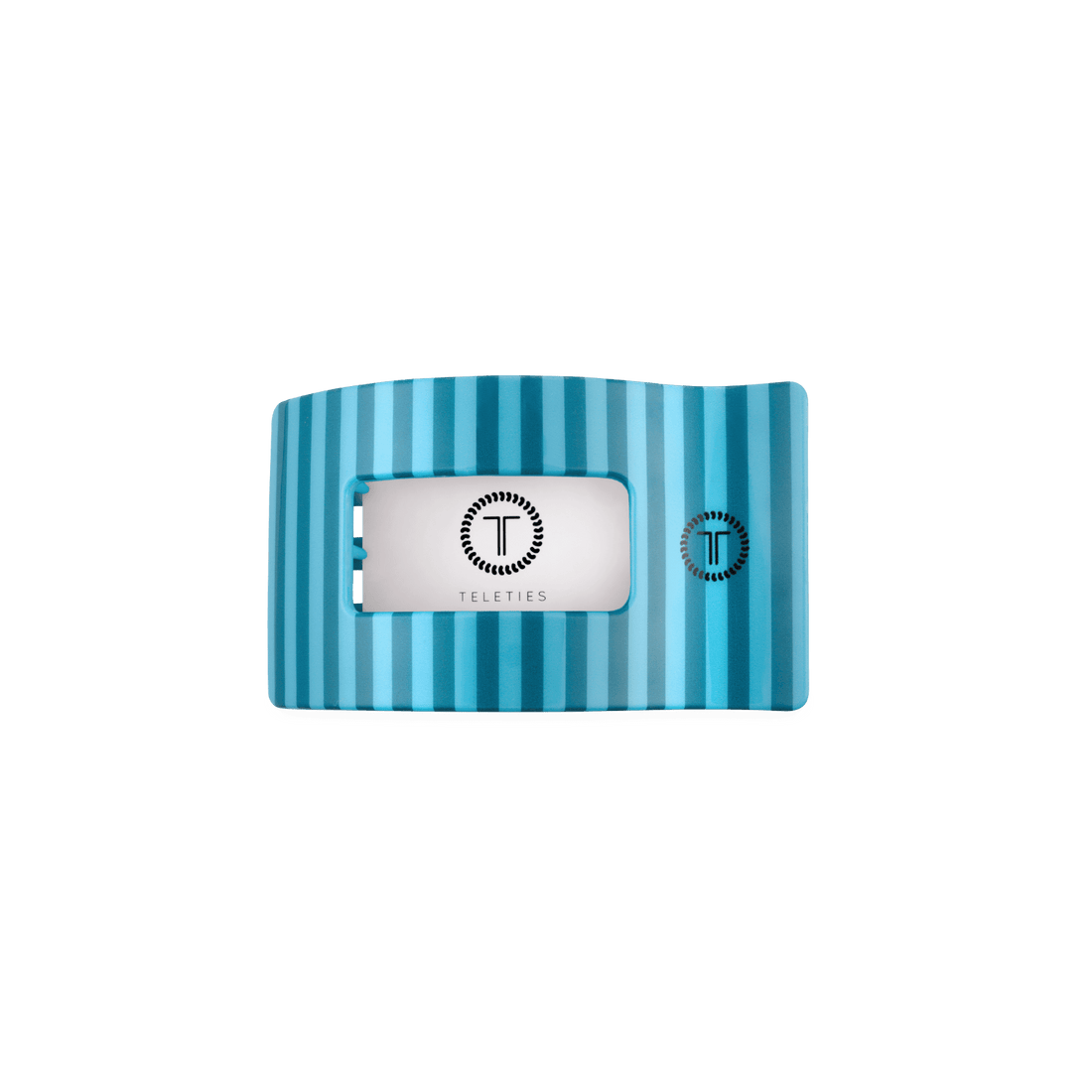 Splash Zone Small Flat Rectangle Hair Clip in Blue