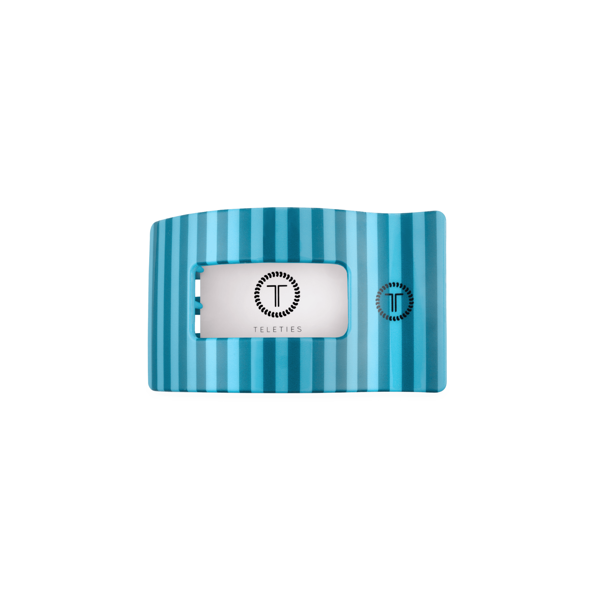Splash Zone Small Flat Rectangle Hair Clip in Blue