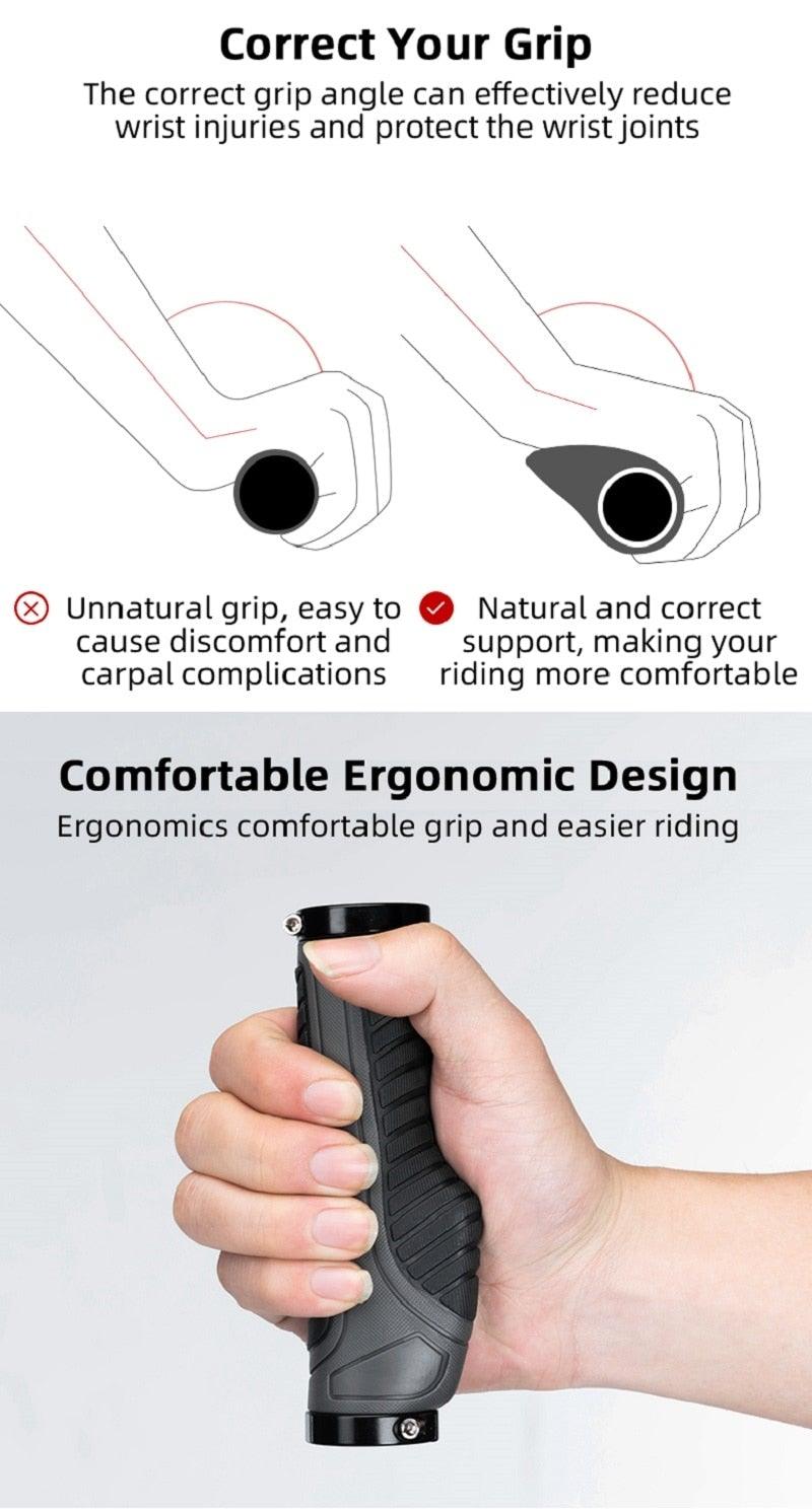 Ultralight Anti-Slip Sponge Bike Grips with Aluminum Lock-On System