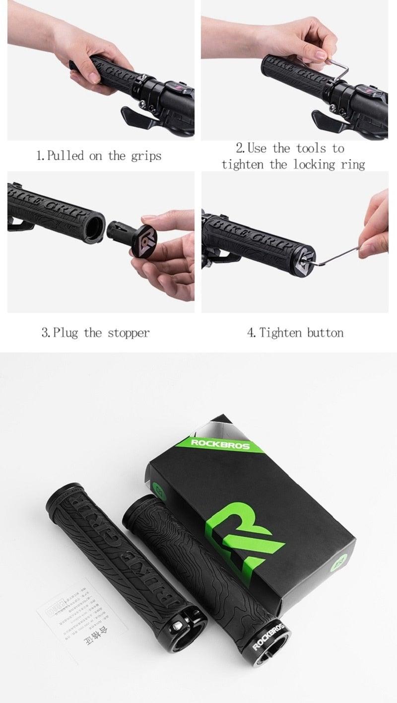 Ultralight Anti-Slip Sponge Bike Grips with Aluminum Lock-On System