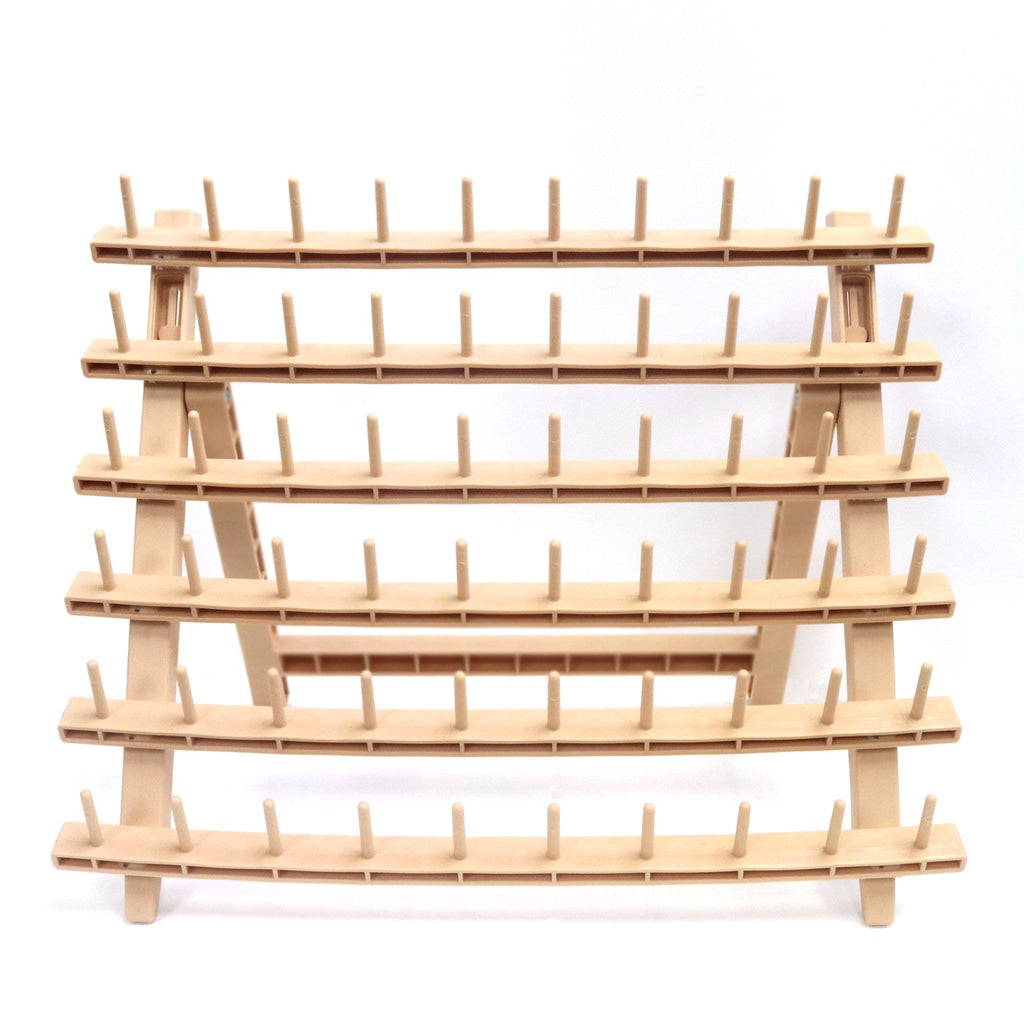 Wooden braiding hair rack and spool organizer for professional hair extensions