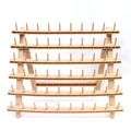 Wooden braiding hair rack and spool organizer for professional hair extensions