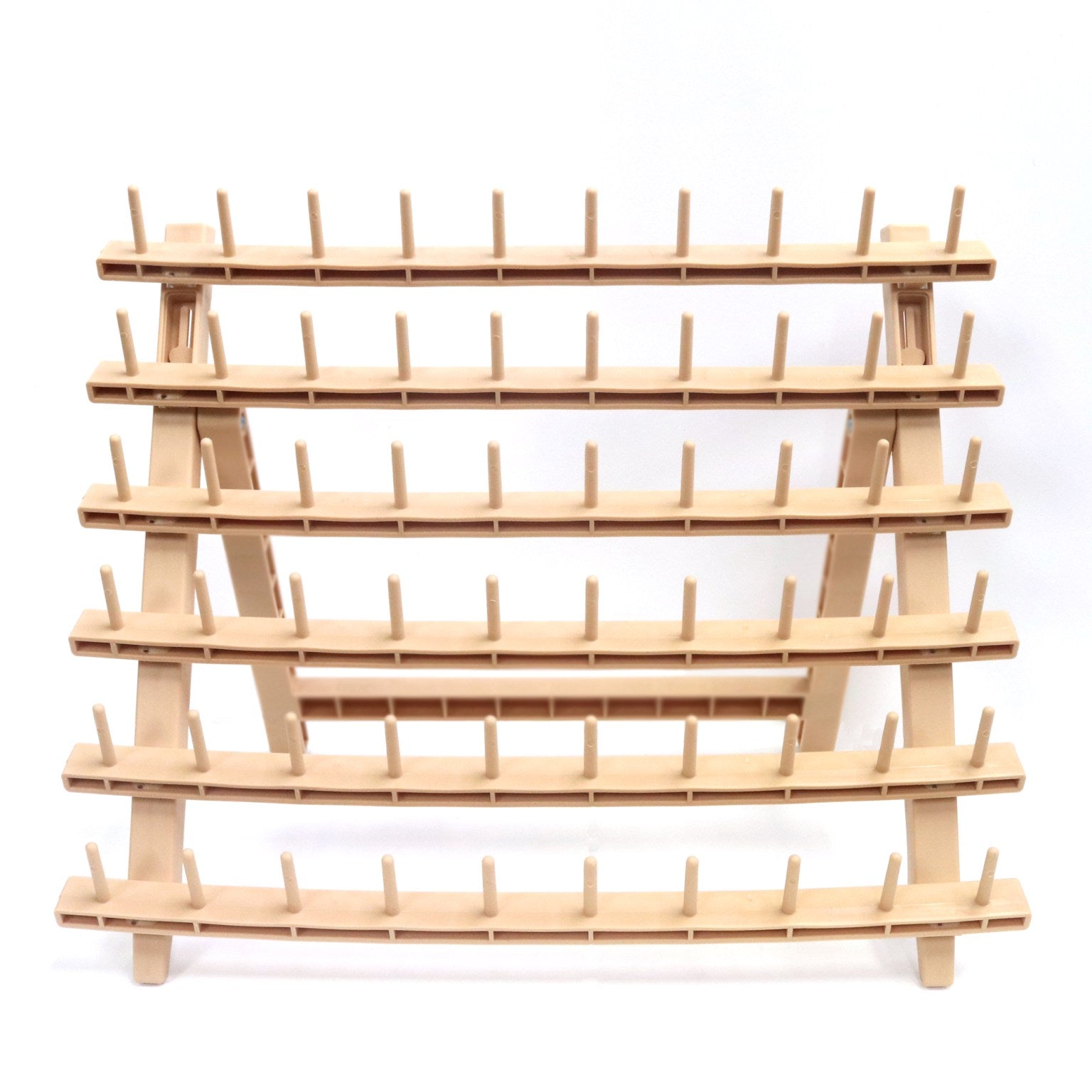 Wooden braiding hair rack and spool organizer for professional hair extensions
