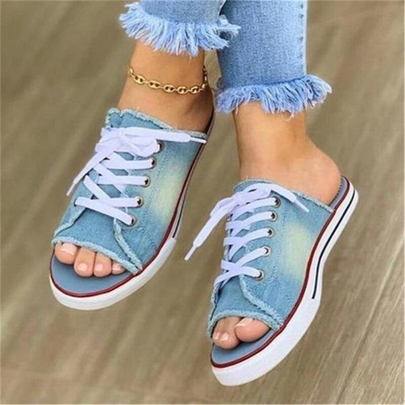 Solid blue athletic open-toe EVA sandals with anti-skid sole for beach and indoor use