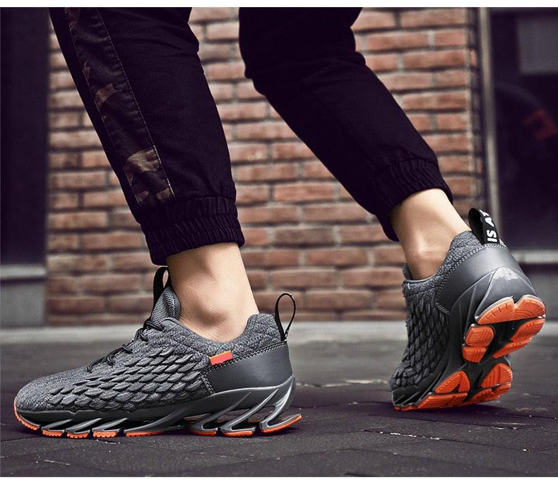 Men's Breathable Athletic Walking Sneakers with Honeycomb Cushion
