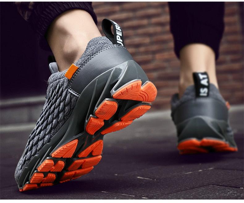 Men's Breathable Athletic Walking Sneakers with Honeycomb Cushion