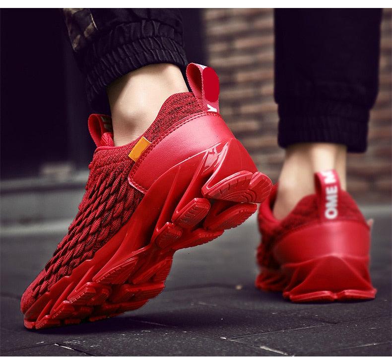 Men's Breathable Athletic Walking Sneakers with Honeycomb Cushion