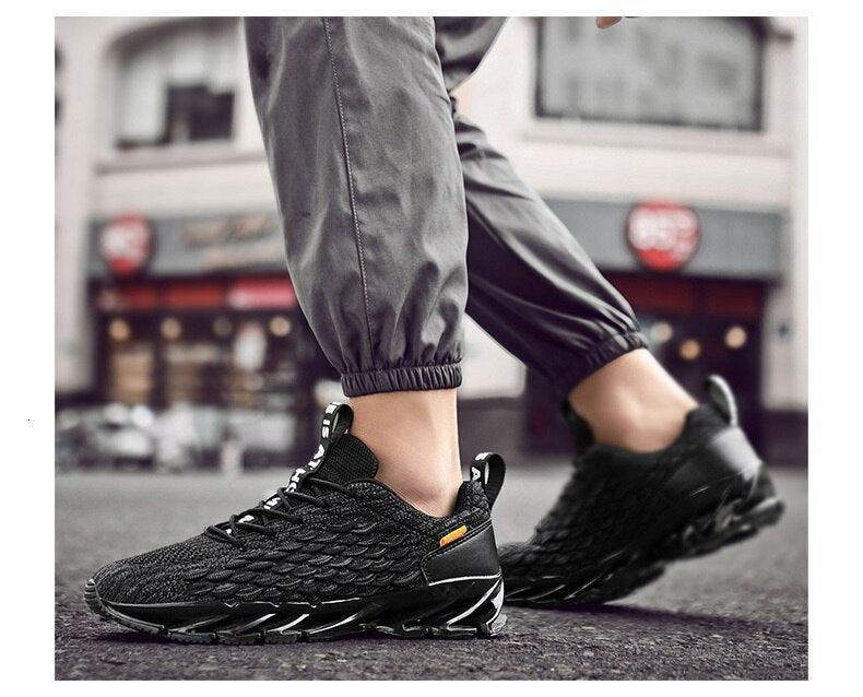 Men's Breathable Athletic Walking Sneakers with Honeycomb Cushion