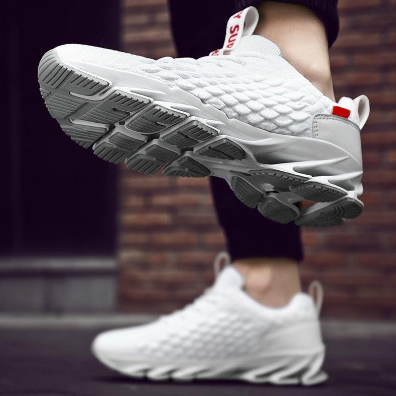 Men's Breathable Athletic Walking Sneakers with Honeycomb Cushion