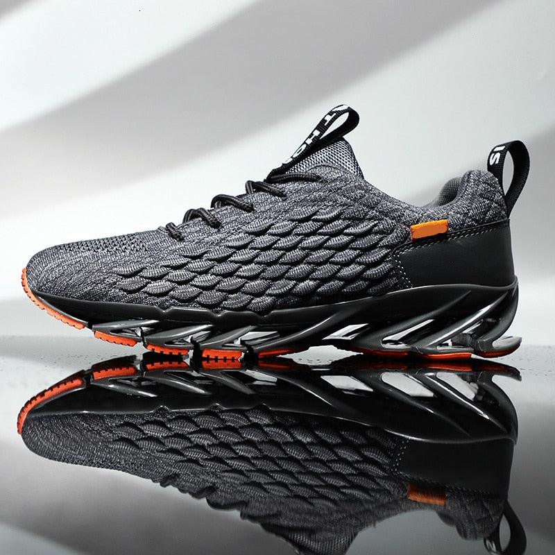 Men's Breathable Athletic Walking Sneakers with Honeycomb Cushion