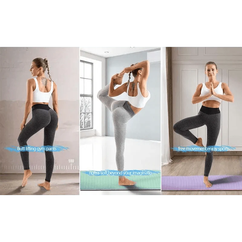 Girls High Waist Push Up Yoga Leggings Breathable Activewear Pants