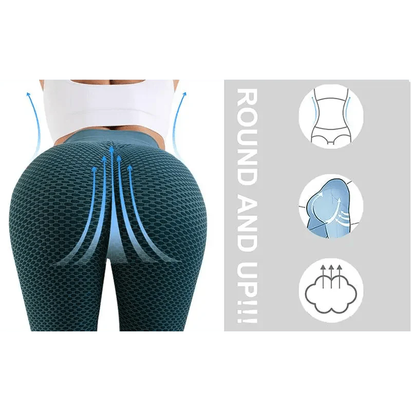 Girls High Waist Push Up Yoga Leggings Breathable Activewear Pants